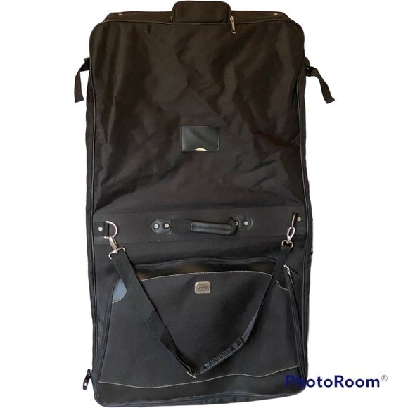 Jeep Bags Jeep Garment Bag Suit Dress Luggage Black Nylon Leather